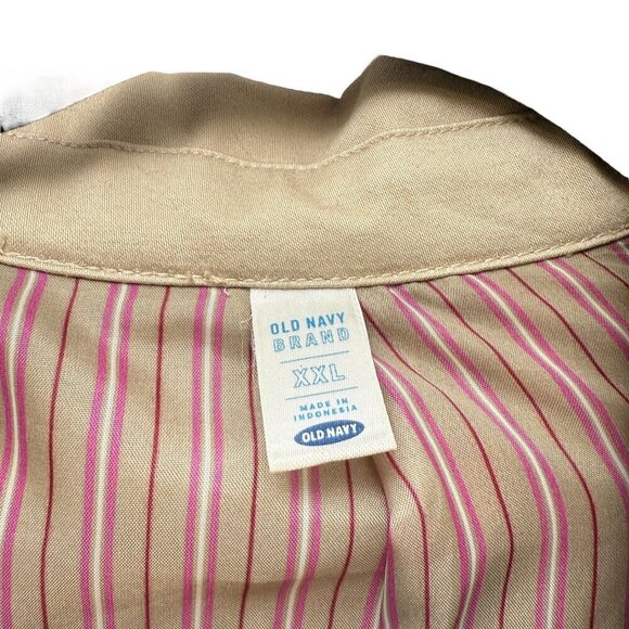 OLD NAVY Trenchcoat Size XXL Womens Jacket Cotton Khaki Tan Coat Vintage - Picture 5 of 9